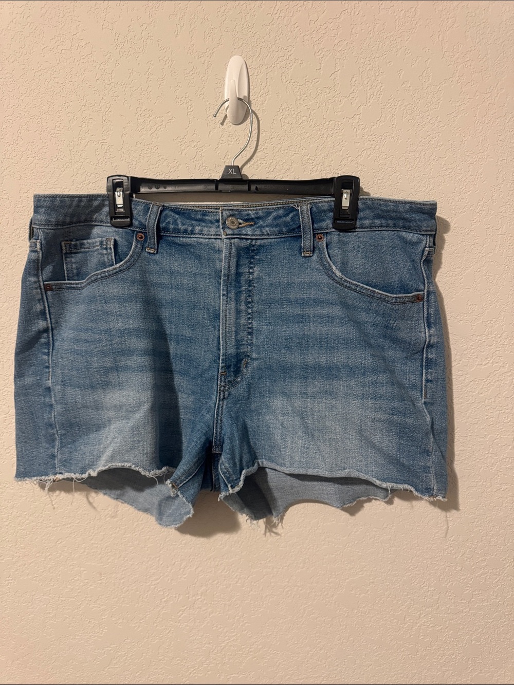 Old Navy Light Blue Distressed Denim Cutoff Shorts